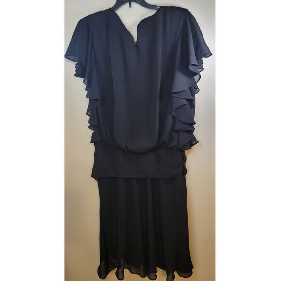 Vintage All that Jazzy Dress Womens Medium Black Layered Goth Witchy Whimscical - Picture 2 of 7